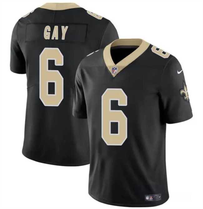 Men & Women & Youth New Orleans Saints #6 Willie Gay Black Vapor Limited Football Stitched Jersey->new england patriots->NFL Jersey